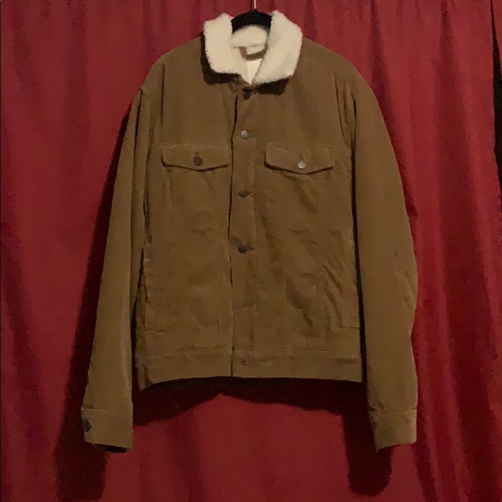Corduroy puffer jacket